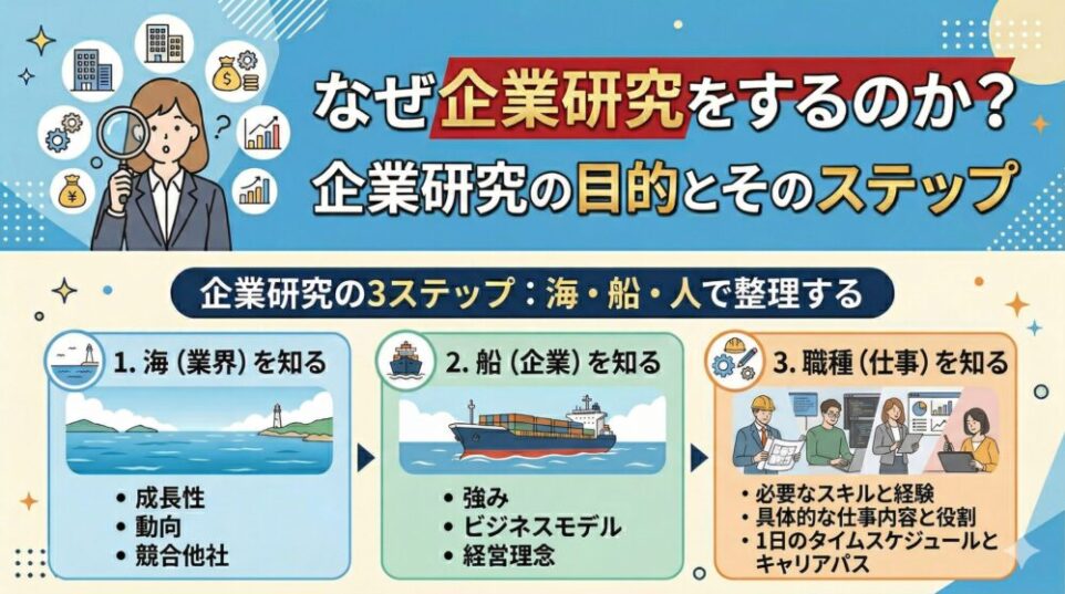 なぜ企業研究をするのか？ 企業研究の目的とそのステップ