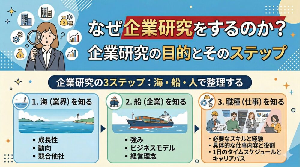 なぜ企業研究をするのか？ 企業研究の目的とそのステップ
