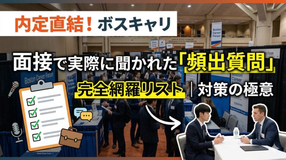 内定直結！ボスキャリの面接で実際に聞かれた「頻出質問」完全網羅リスト｜対策の極意