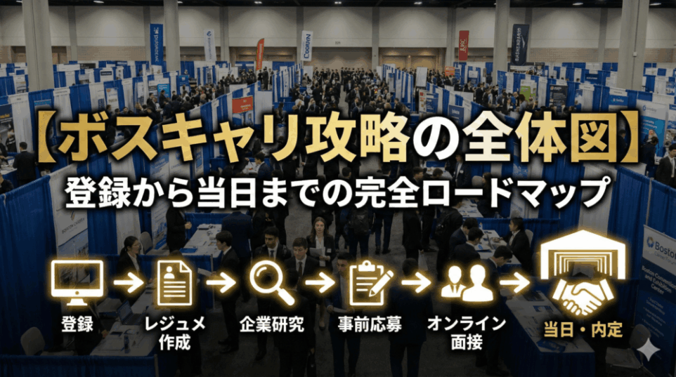 【ボスキャリ攻略の全体図】登録から当日までの完全ロードマップ