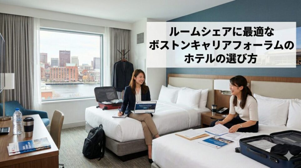 ルームシェアに最適なボストンキャリアフォーラムのホテルの選び方