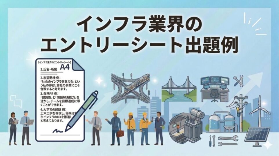 インフラ業界のエントリーシート出題例
