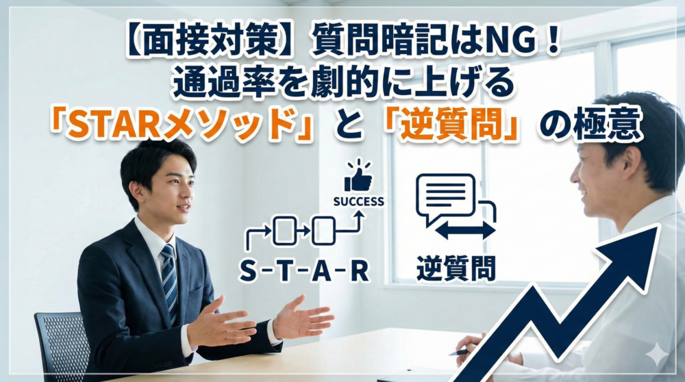 【面接対策】質問暗記はNG！通過率を劇的に上げる「STARメソッド」と「逆質問」の極意