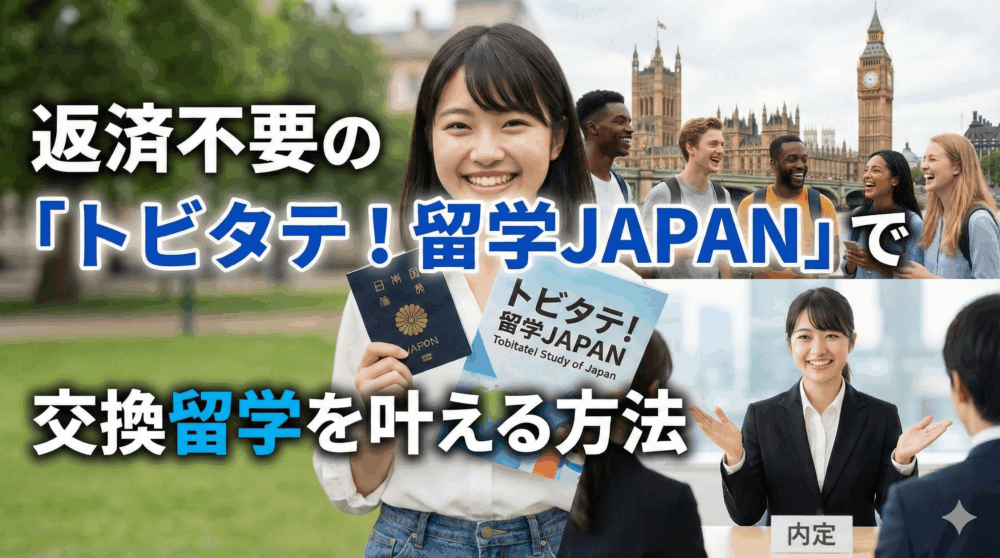 【国内大学生向け】金銭面で留学を諦めない！返済不要の「トビタテ！留学JAPAN」で交換留学を叶える方法
