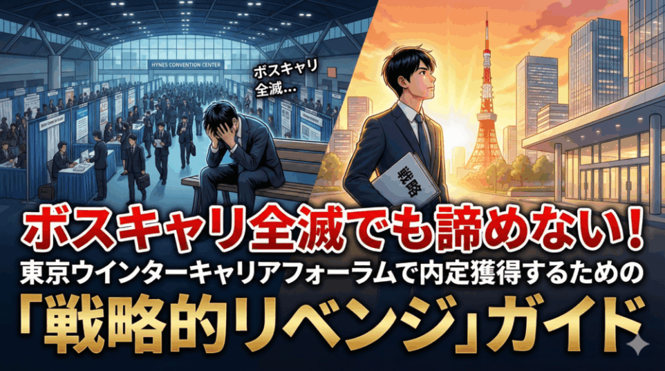 ボスキャリ全滅でも諦めない！東京ウインターキャリアフォーラムで内定を獲得するための「戦略的リベンジ」ガイド