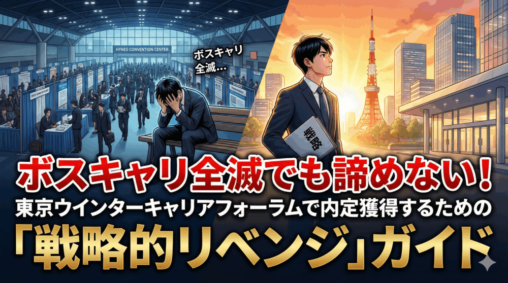 ボスキャリ全滅でも諦めない！東京ウインターキャリアフォーラムで内定を獲得するための「戦略的リベンジ」ガイド