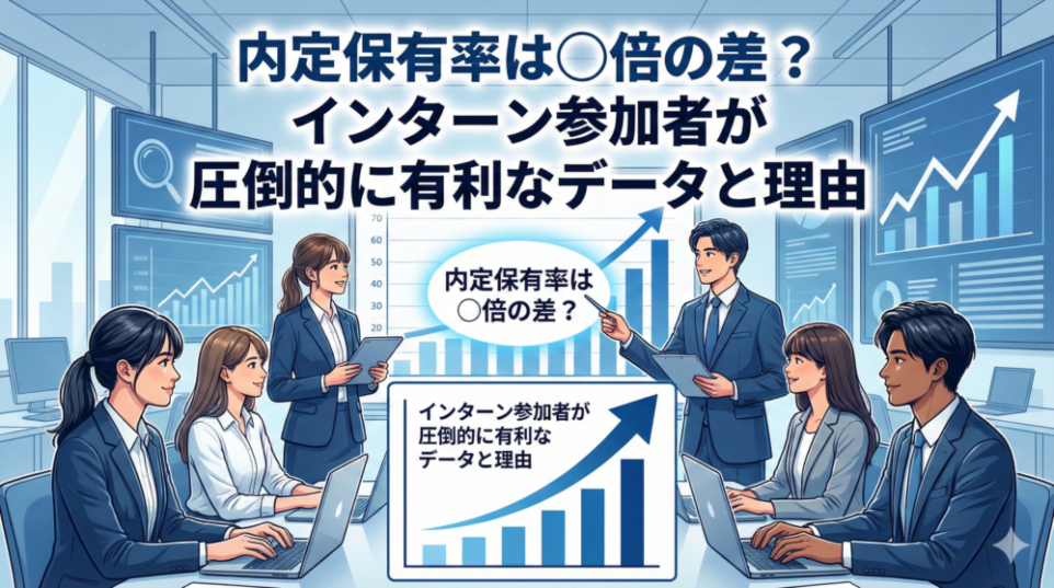 内定保有率は○倍の差？インターン参加者が圧倒的に有利なデータと理由