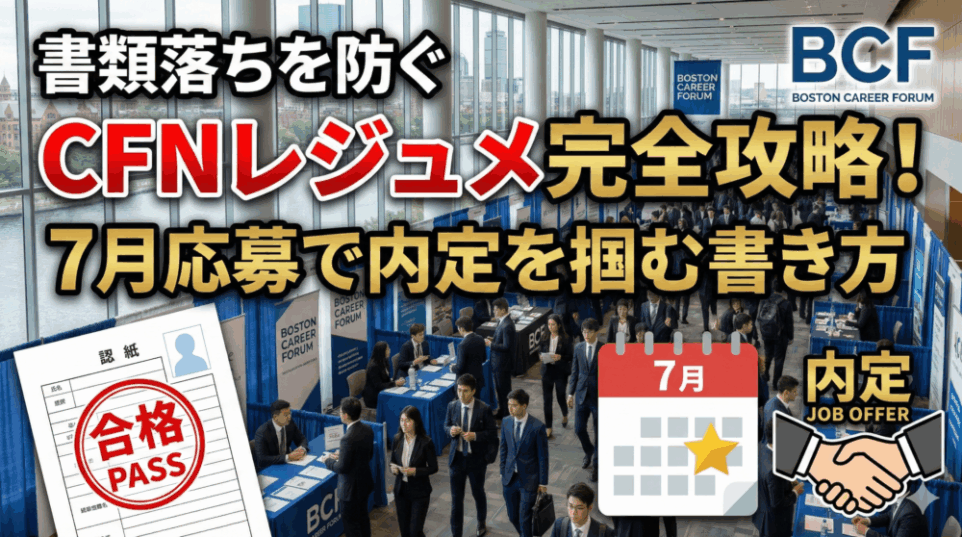 書類落ちを防ぐCFNレジュメ完全攻略！7月応募で内定を掴む書き方