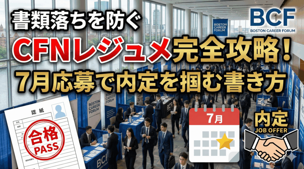 書類落ちを防ぐCFNレジュメ完全攻略！7月応募で内定を掴む書き方
